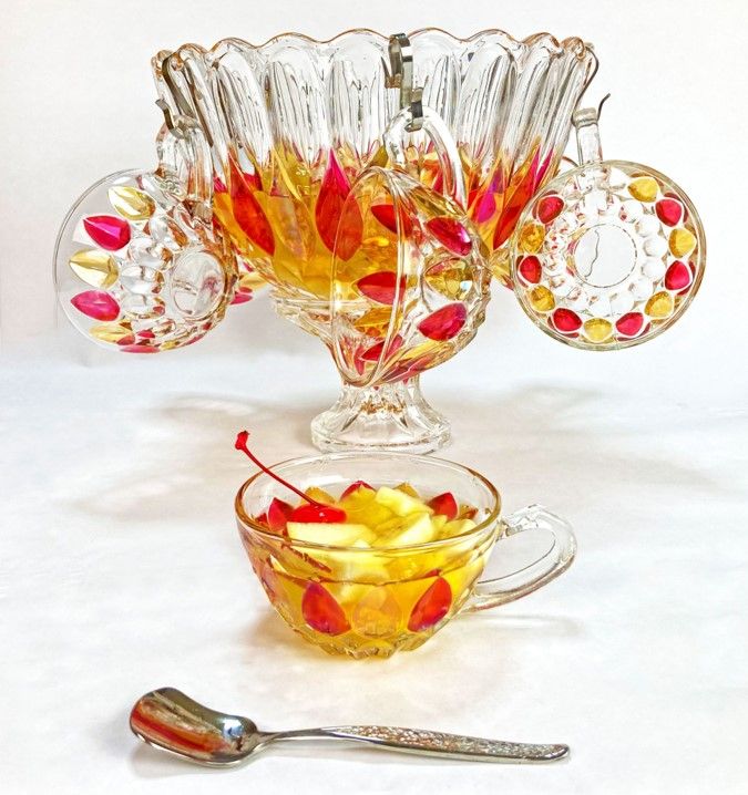 お値下げ中【外国輸入★激レア】10人前フルーツポンチ食器セット#昭和レトロ 昭和レトロ【外国輸入☆激レア】10人前フルーツポンチ食器セット